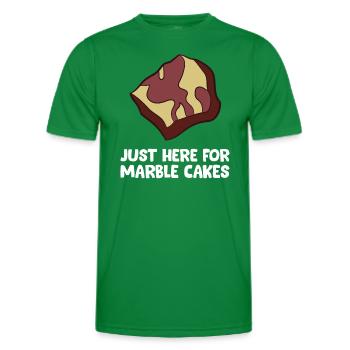 Gâteau marbré - Just here for the marble cakes - T-shirt sport Homme - vert - Devant - AI Model Male 178 dark (178cm)