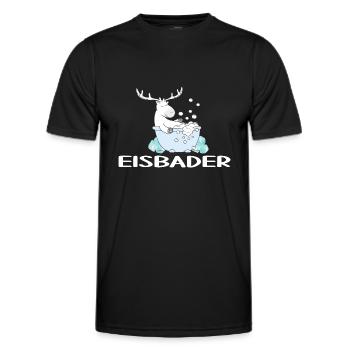 eisbader cool arktis winterbad eischwimmen arktis - Männer Funktions-T-Shirt - Schwarz - Vorne - AI Model Male 178 dark (178cm)