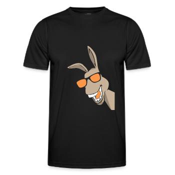 Esel - Männer Funktions-T-Shirt - Schwarz - Vorne - AI Model Male 178 dark (178cm)