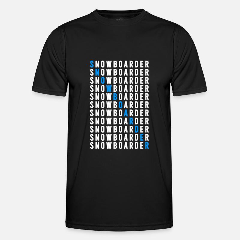 Snowboarder - Männer Funktions-T-Shirt - Schwarz