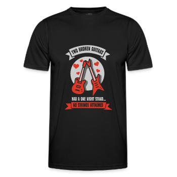 Two broken guitars had a one night stand - Männer Funktions-T-Shirt - Schwarz - Vorne - AI Model Male 178 dark (178cm)