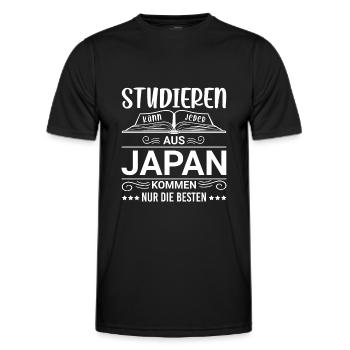 Studieren kann jeder Japan Japaner - Männer Funktions-T-Shirt - Schwarz - Vorne - AI Model Male 178 dark (178cm)