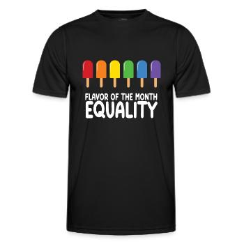 LGBT Gay Pride Month Rainbow Ice Cream - Men's Functional T-Shirt - black - Front - AI Model Male 178 dark (178cm)