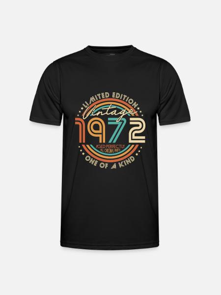 1972 Jahrgang Vintage Retro geburtstag Geschenk - Männer Funktions-T-Shirt - Schwarz