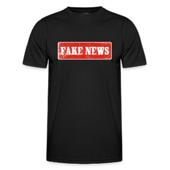 Fake news statement pour les vrais influenceurs - T-shirt sport Homme - noir - Devant - AI Model Male 178 dark (178cm)