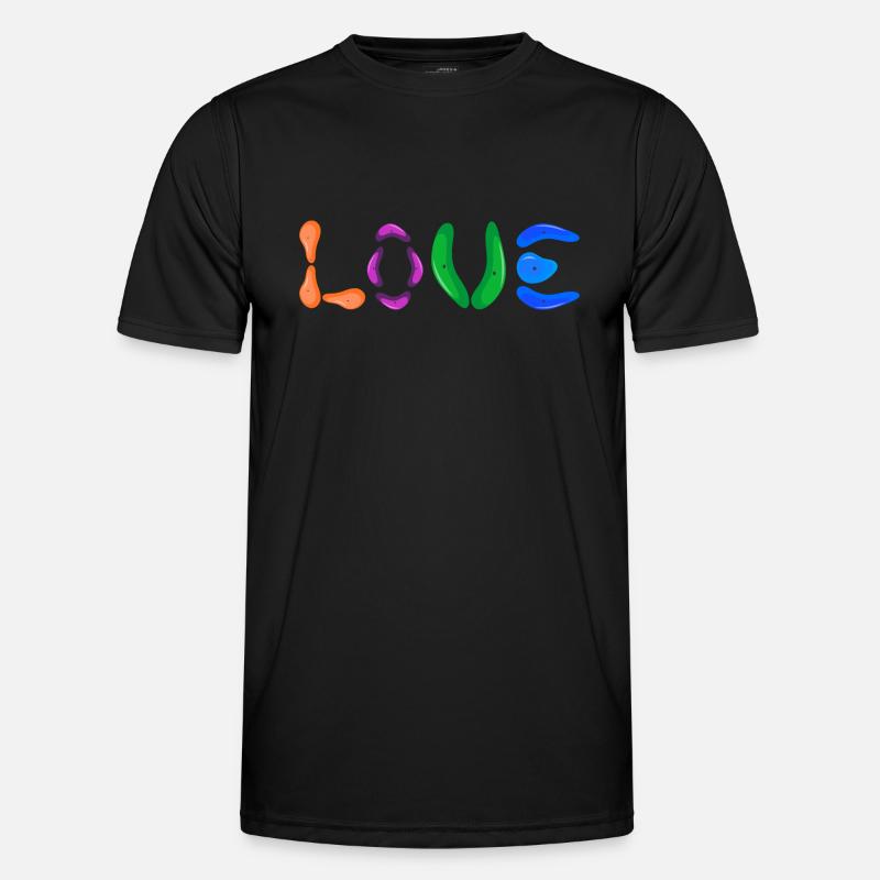 Boulderers bouldering climbing hall "Boulder-Love" - Men's Functional T-Shirt - black