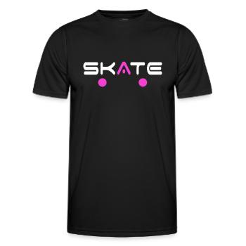 skate skateboarder skate board halfpipe SK8 deck - T-shirt sport Homme - noir - Devant - AI Model Male 178 dark (178cm)