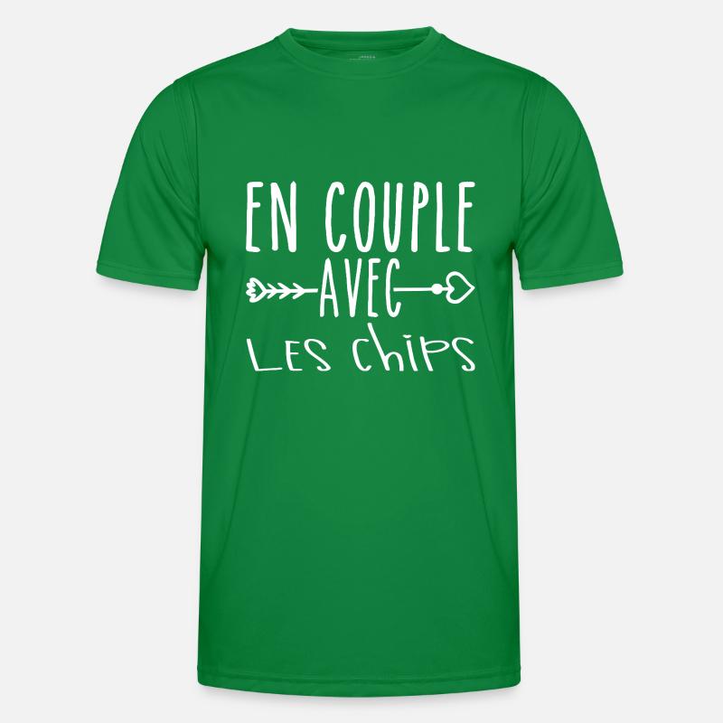 Couples with Chips, Crisps Fans Gift Men's Functional T-Shirt