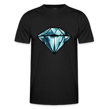 Symbole du diamant - T-shirt sport Homme - noir - Devant - AI Model Male 178 dark (178cm)