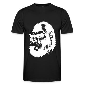 Gorilla Symbol Silhouette - Men's Functional T-Shirt - black - Front - AI Model Male 178 dark (178cm)
