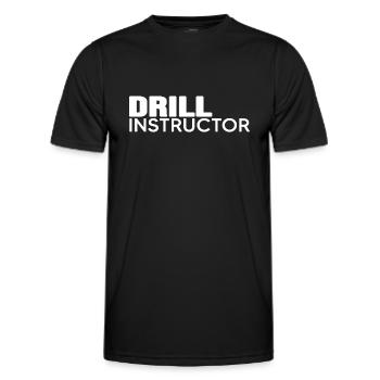 Instructor "drill-instructor" Coach - Men's Functional T-Shirt - black - Front - AI Model Male 178 dark (178cm)