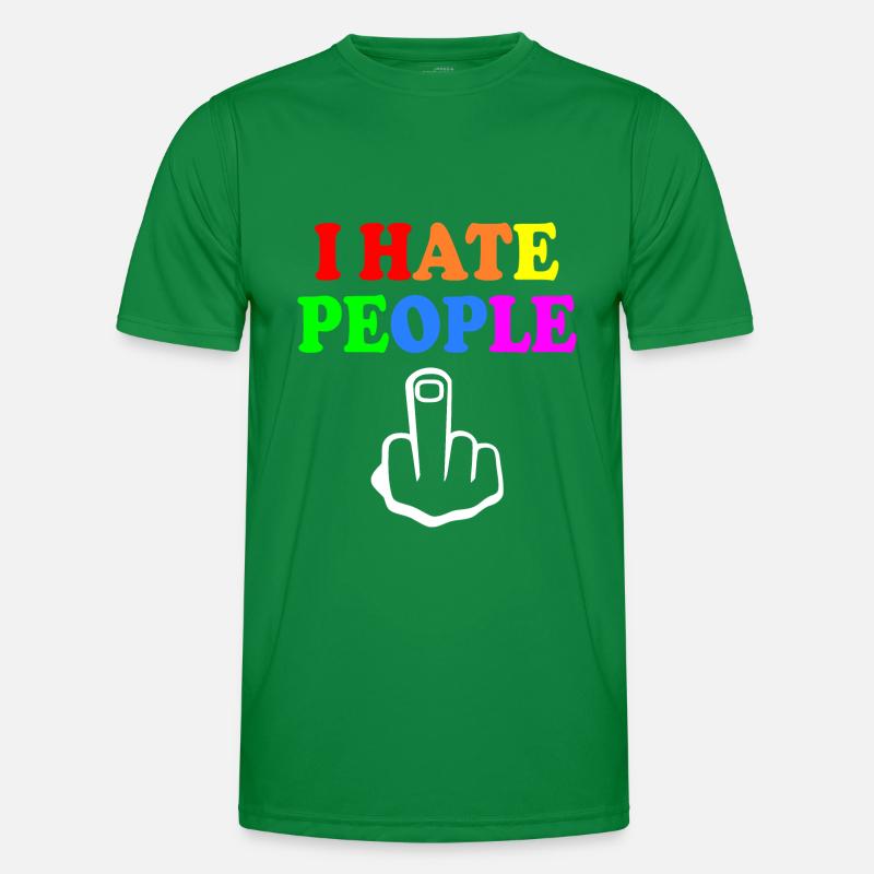 I hate people Männer Funktions-T-Shirt