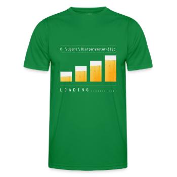 Bierparameter List Loading - Männer Funktions-T-Shirt - Kelly Green - Vorne - AI Model Male 178 dark (178cm)