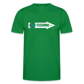 rave hard beats techno ballern dorfdisco bass - Männer Funktions-T-Shirt - Kelly Green - Vorne - AI Model Male 178 dark (178cm)