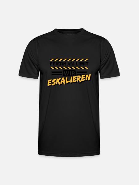 Feiern am Limit - Männer Funktions-T-Shirt - Schwarz