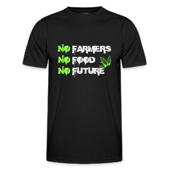 Pas d'agriculteurs, pas de nourriture, pas d'avenir - T-shirt sport Homme - noir - Devant - AI Model Male 178 dark (178cm)