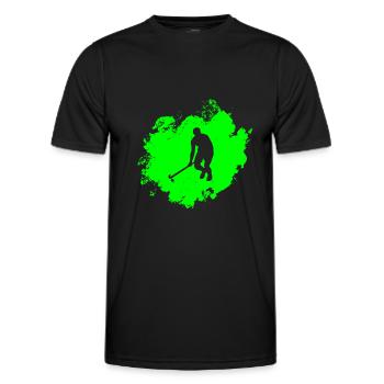 Hockey - Männer Funktions-T-Shirt - Schwarz - Vorne - AI Model Male 178 dark (178cm)