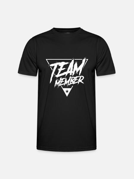 team member triangle - Männer Funktions-T-Shirt - Schwarz