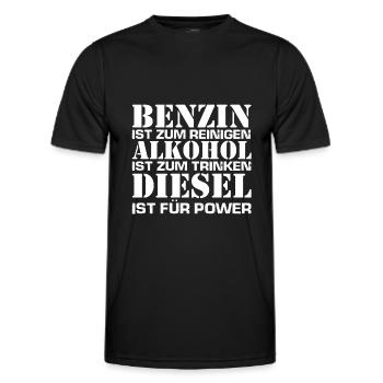 DIESEL POWER - Männer Funktions-T-Shirt - Schwarz - Vorne - AI Model Male 178 dark (178cm)