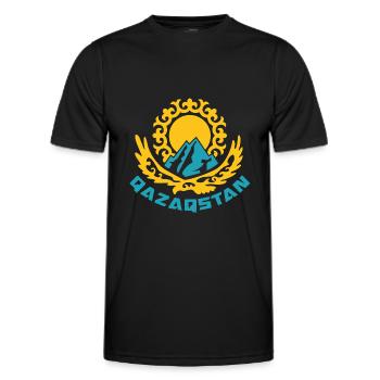 Qazaqstan Cadeau République Kazakhs Kazakh - T-shirt sport Homme - noir - Devant - AI Model Male 178 dark (178cm)