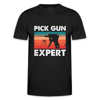 Conception de serrure de service de déverrouillage expert en serrure - T-shirt sport Homme - noir - Devant - AI Model Male 178 dark (178cm)