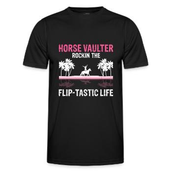 Conception de voûte et conception de chevaux de voûte - T-shirt sport Homme - noir - Devant - AI Model Male 178 dark (178cm)