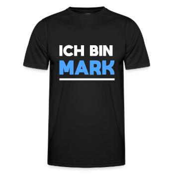 Mark Name Spruch für stolze Marks - Männer Funktions-T-Shirt - Schwarz - Vorne - AI Model Male 178 dark (178cm)