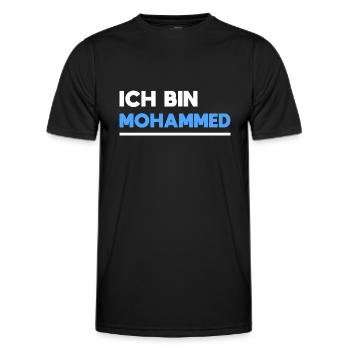 Mohammed Name Spruch für stolze Mohammeds - Männer Funktions-T-Shirt - Schwarz - Vorne - AI Model Male 178 dark (178cm)