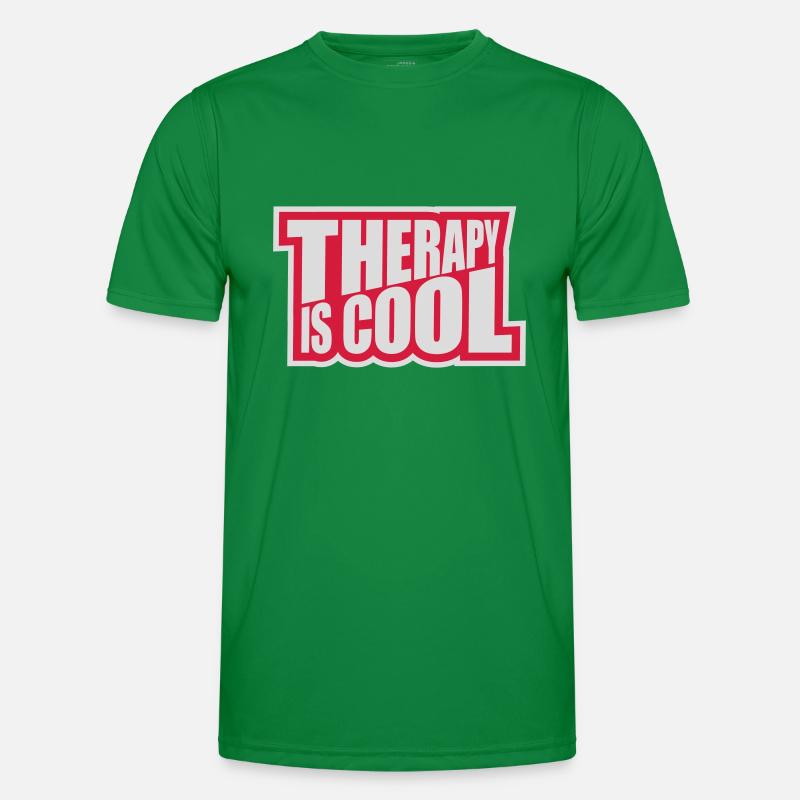therapy is cool Zitat Männer Funktions-T-Shirt