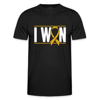 Soutien au cancer infantile Yellow Schle - T-shirt sport Homme - noir - Devant - AI Model Male 178 dark (178cm)