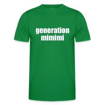 generation mimimi - Männer Funktions-T-Shirt - Kelly Green - Vorne - AI Model Male 178 dark (178cm)