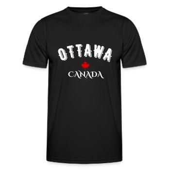 Ottawa canada - T-shirt sport Homme - noir - Devant - AI Model Male 178 dark (178cm)