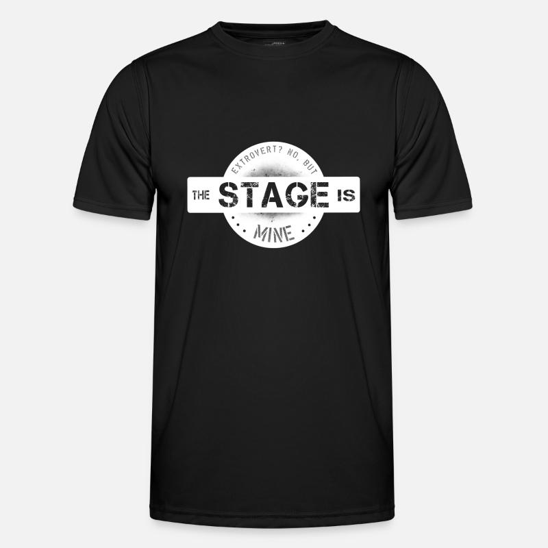 extrovertiert Mittelpunkt - Männer Funktions-T-Shirt - Schwarz