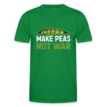 Erbsen machen, nicht Krieg - Männer Funktions-T-Shirt - Kelly Green - Vorne - AI Model Male 178 dark (178cm)
