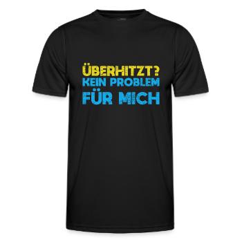 Überhitzt? Kein Problem Für Mich - Männer Funktions-T-Shirt - Schwarz - Vorne - AI Model Male 178 dark (178cm)