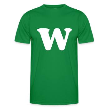 Buchstabe w - Männer Funktions-T-Shirt - Kelly Green - Vorne - AI Model Male 178 dark (178cm)