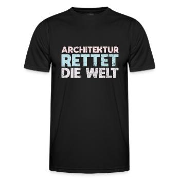 Architektur Rettet Die Welt - Männer Funktions-T-Shirt - Schwarz - Vorne - AI Model Male 178 dark (178cm)