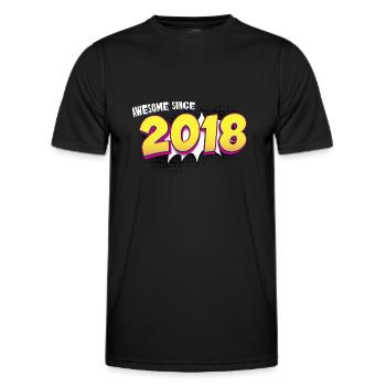 5e anniversaire rétro dans le style de bande dessinée Pop Art - T-shirt sport Homme - noir - Devant - AI Model Male 178 dark (178cm)