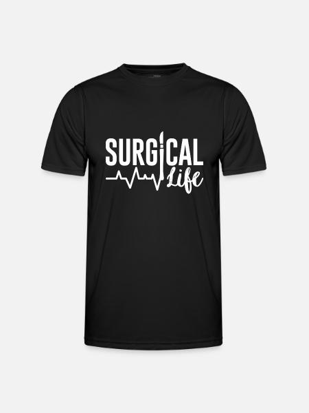 Surgical life Surgical Technologist - Men's Functional T-Shirt - black