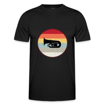 tuba - Men's Functional T-Shirt - black - Front - AI Model Male 178 dark (178cm)