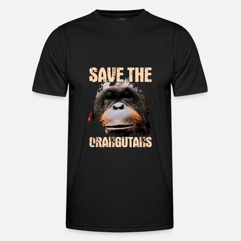 Protects the orangutans - Men's Functional T-Shirt - black