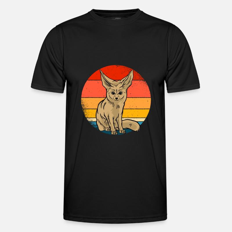 Fennek - Männer Funktions-T-Shirt - Schwarz