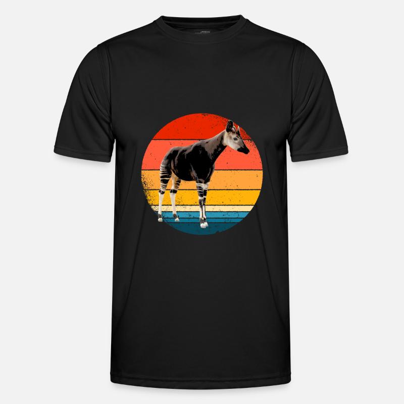 Okapi Geschenk - Männer Funktions-T-Shirt - Schwarz