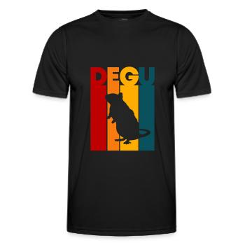 Degu Geschenk - Männer Funktions-T-Shirt - Schwarz - Vorne - AI Model Male 178 dark (178cm)