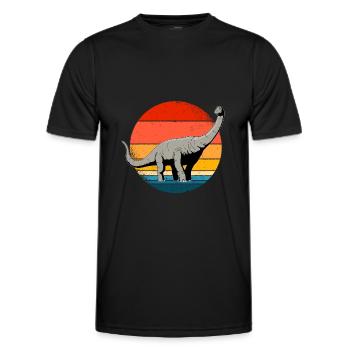 Diplodocus Dinosaurier - Männer Funktions-T-Shirt - Schwarz - Vorne - AI Model Male 178 dark (178cm)