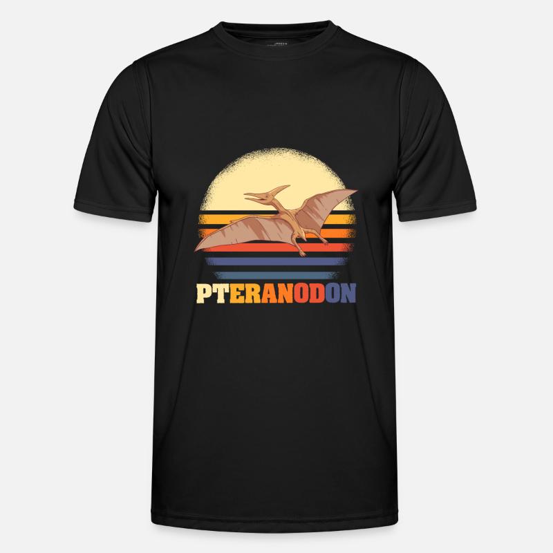 Pteranodon Retro Dinosaur - Men's Functional T-Shirt - black