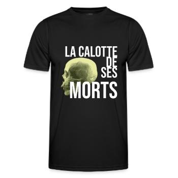 La calotte de ses morts - T-shirt sport Homme - noir - Devant - AI Model Male 178 dark (178cm)