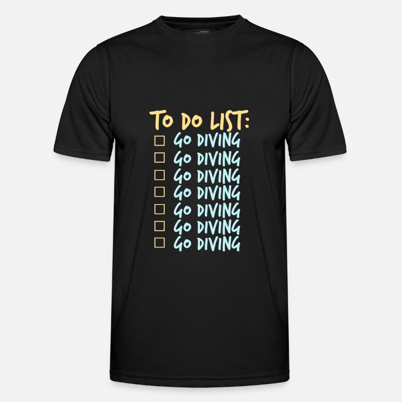 Tauchen - Männer Funktions-T-Shirt - Schwarz