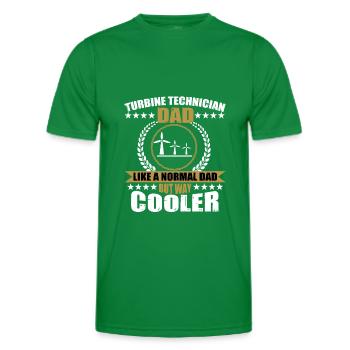 Technicien de turbine Papa - T-shirt sport Homme - vert - Devant - AI Model Male 178 dark (178cm)
