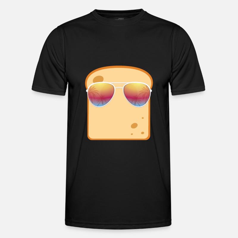 Bread with sunglasses gift - Men's Functional T-Shirt - black